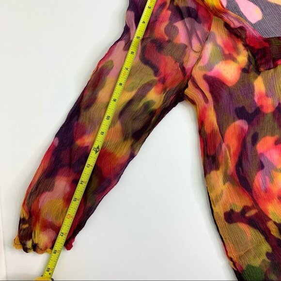 LUCKY Brand Sheer Gauzy Top  Size M - Picture 9 of 9